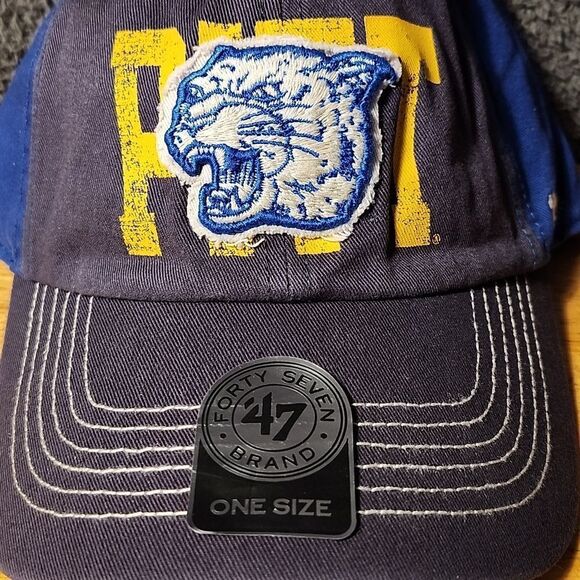 47 Brand University of Pittsburgh Pitt Panthers Sliderback Hat - New - Picture 2 of 11